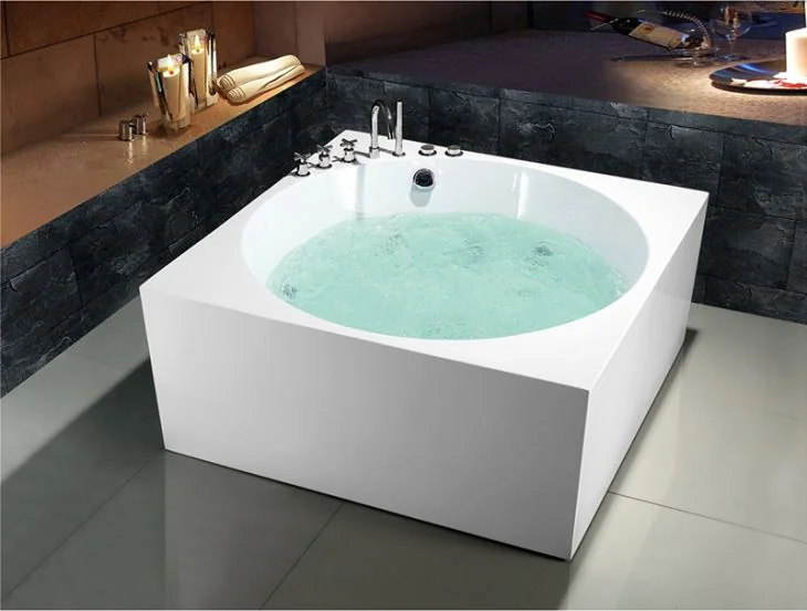 Corner Acrylic Massage Bathtub