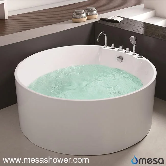 Pinakamahusay na de-kalidad na bilog na bathtub na acrylic na nakatayong mag-isa, may moderno at marangyang disenyo