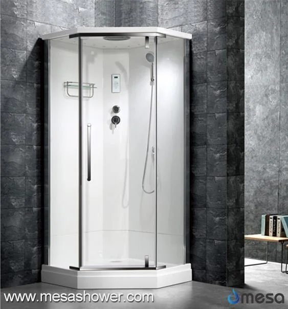 Diamond Shape Corner Shower Room With Hinge Glass Door