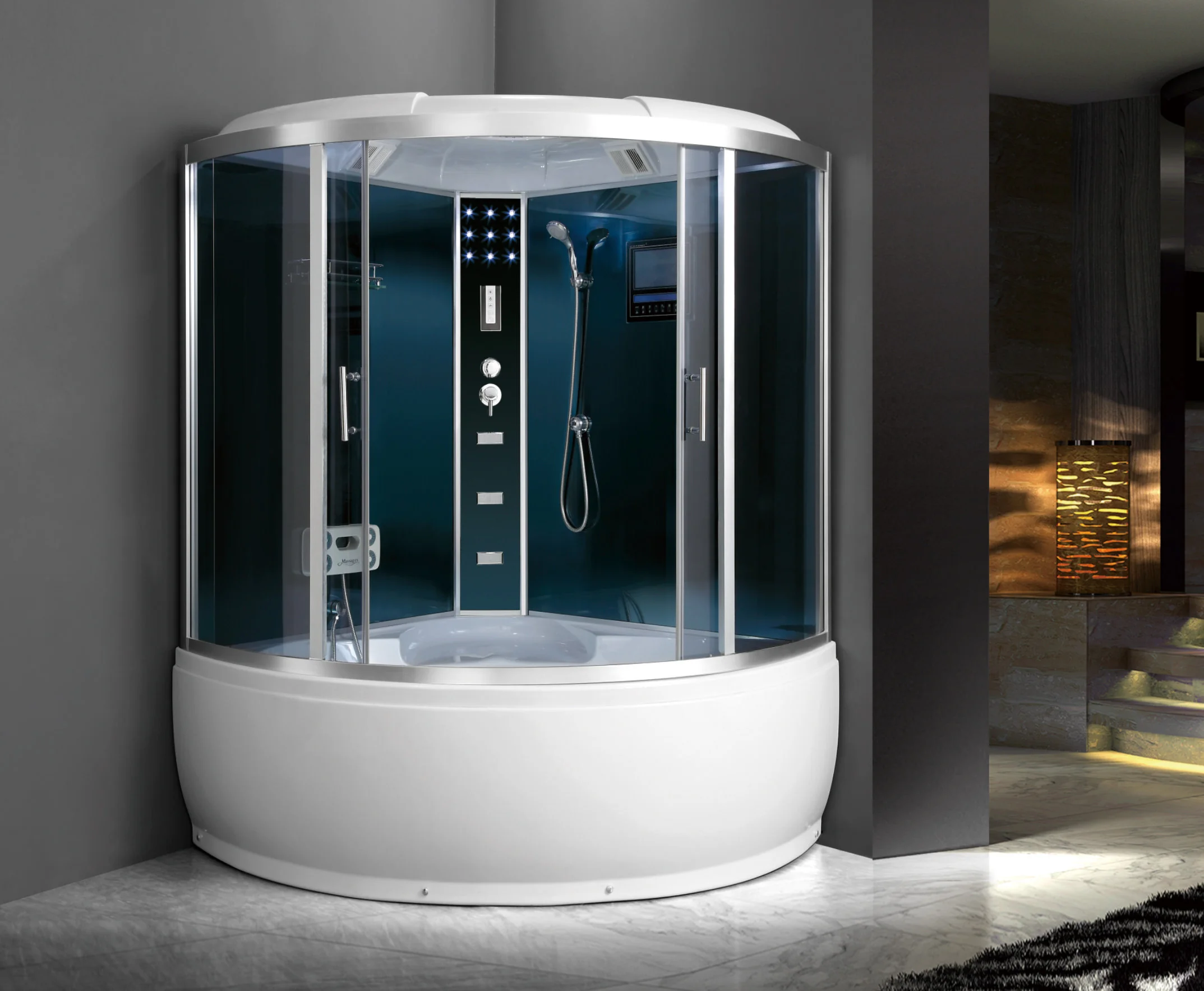 product-746-614 M-515-A Steam Jetted Corner Sector Shower Enclosure with Bathtub for Sale.jpg