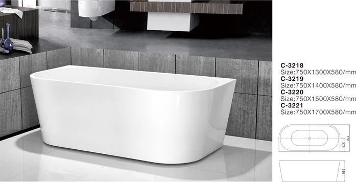 Back-to-wall freestanding bathtub exporter