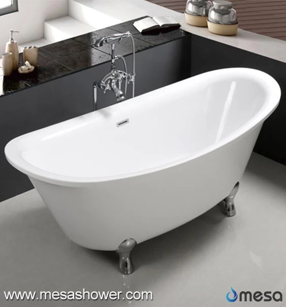 Vintage Style Oval Shape Claw Tub Made of Acrylic