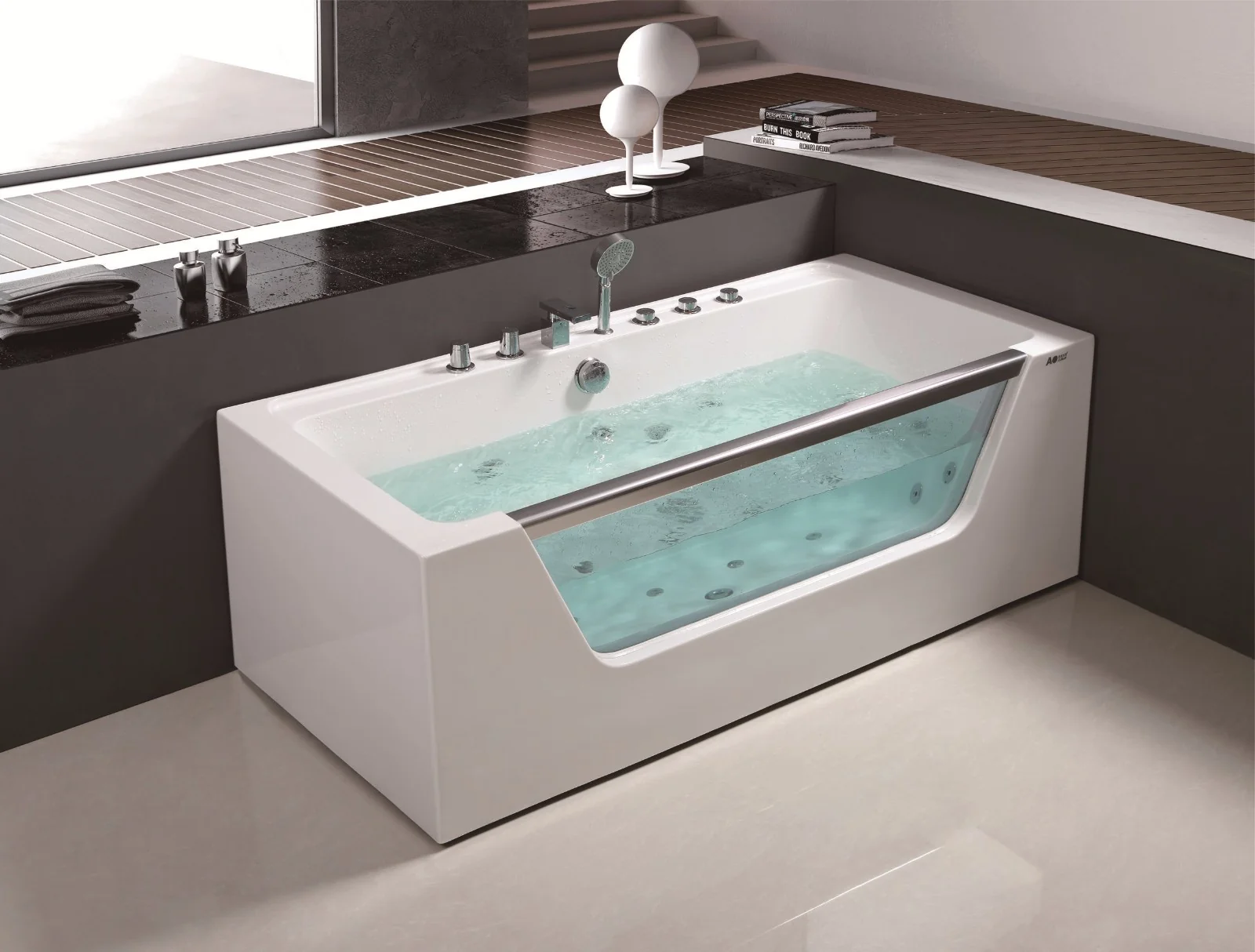 product-746-566 C-426 C-3089 Design Simple Style Cheap Price Jetted Whirlpool Corner Acrylic Glass Bathroom Tub for Sale.jpg