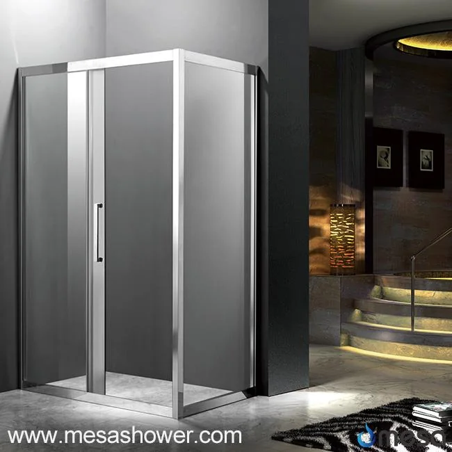 Tempered Glass Shower Cabin with Stainless Steel Frame