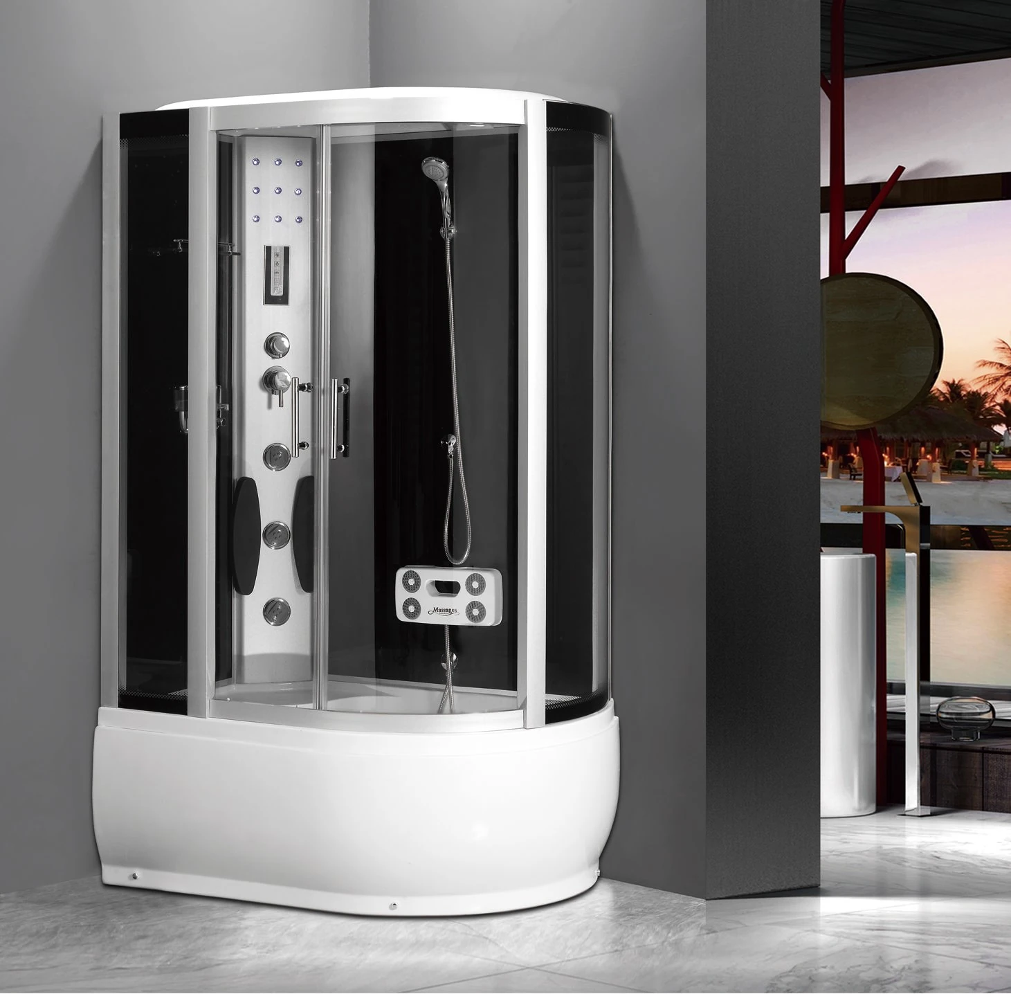 L-605-AL-YD (R)-Luxury Shower Unit WIth Bathtub And Steam_副本.jpg
