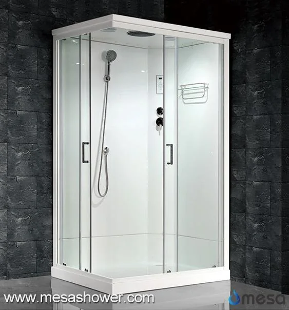 Rectangular Corning Opening Sliding Steam Shower Cabin Room