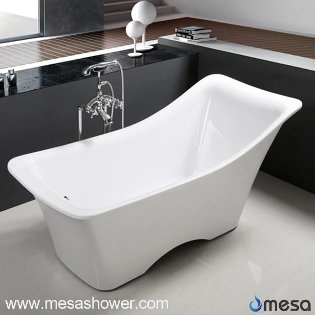 Europe-Style Irregular Shape Acrylic Freestanding Bathtub, White