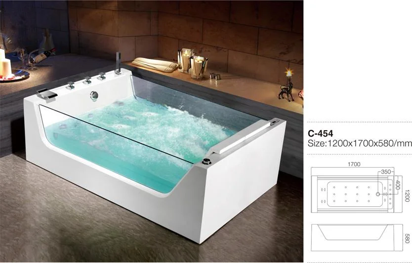 product-750-479 C-454 (2)- Newly Rectangular Double Glass Sides Whirlpool Bath Tub for Two Persons.jpg