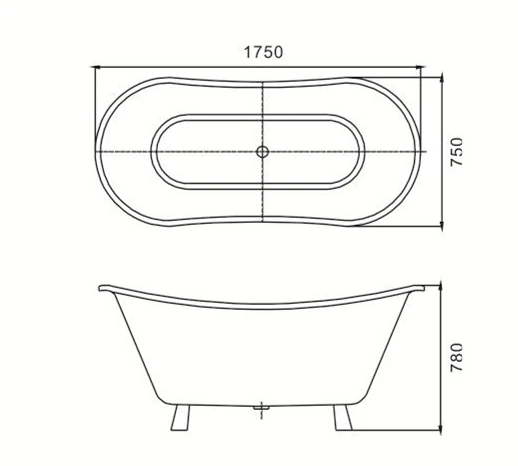 (1) MEC-3140-Wonderful Freestanding Double Ended Slipper Clawfoot Tub with CUPC Certification.jpg