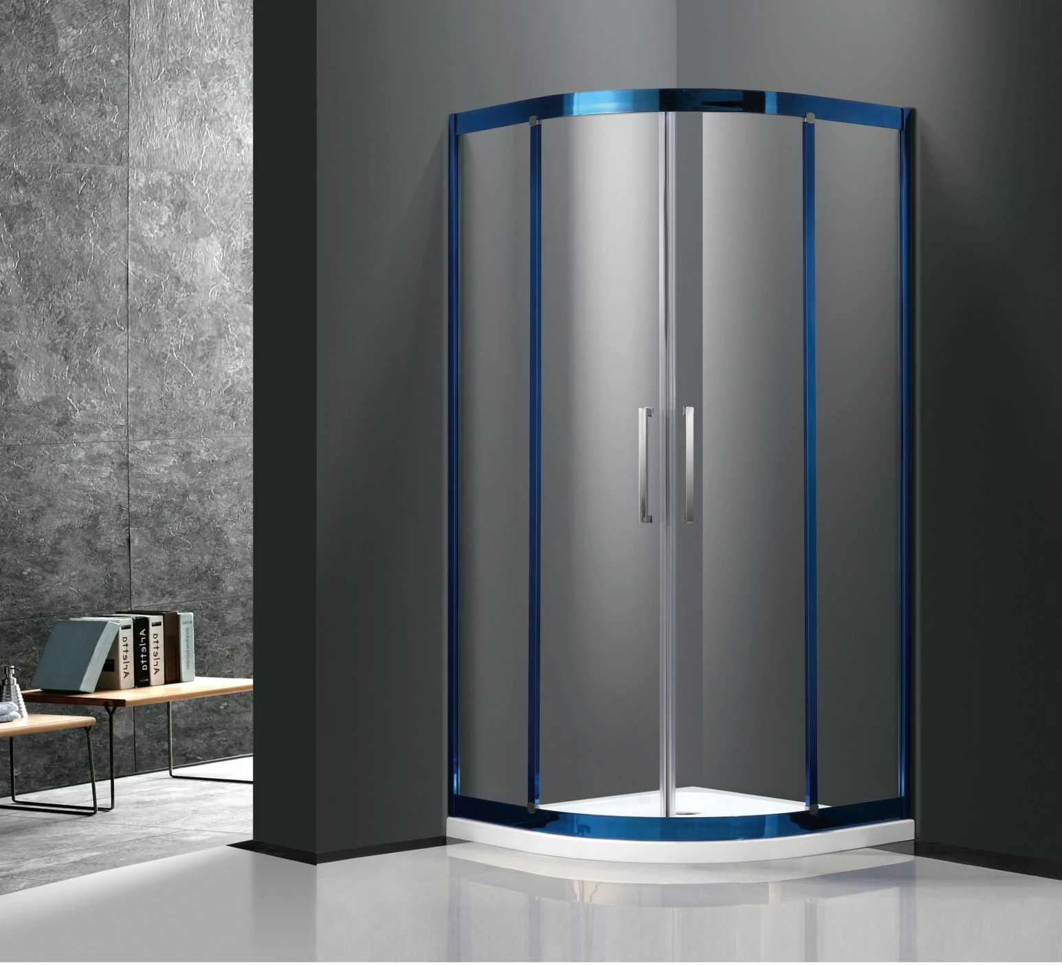 product-762-669 BXG-10-BL Luxury Noble Mysterious China Hot Sale Blue Framed Sliding Shower Door_副本.jpg