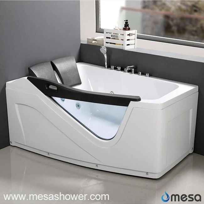 Irregular Shape Corner Rectangular Two 2 Person Luxury Jetted Whirlpool Massage ABS Glass Hot Tub Bathroom Bathtub for Sale