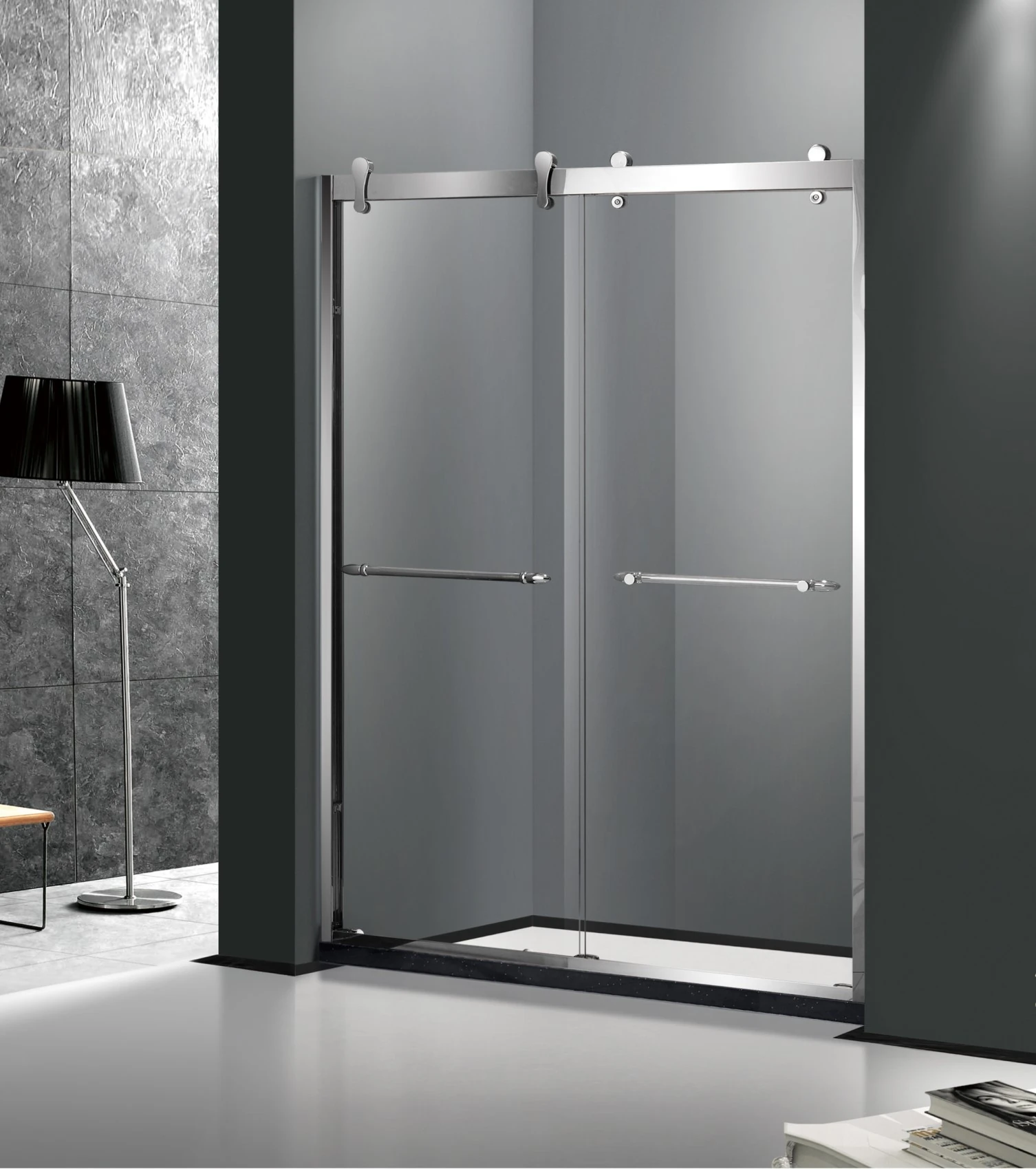 BXG-81 Hot Sale Simple Design Framed Stainless Steel Sliding Shower Door_副本.jpg