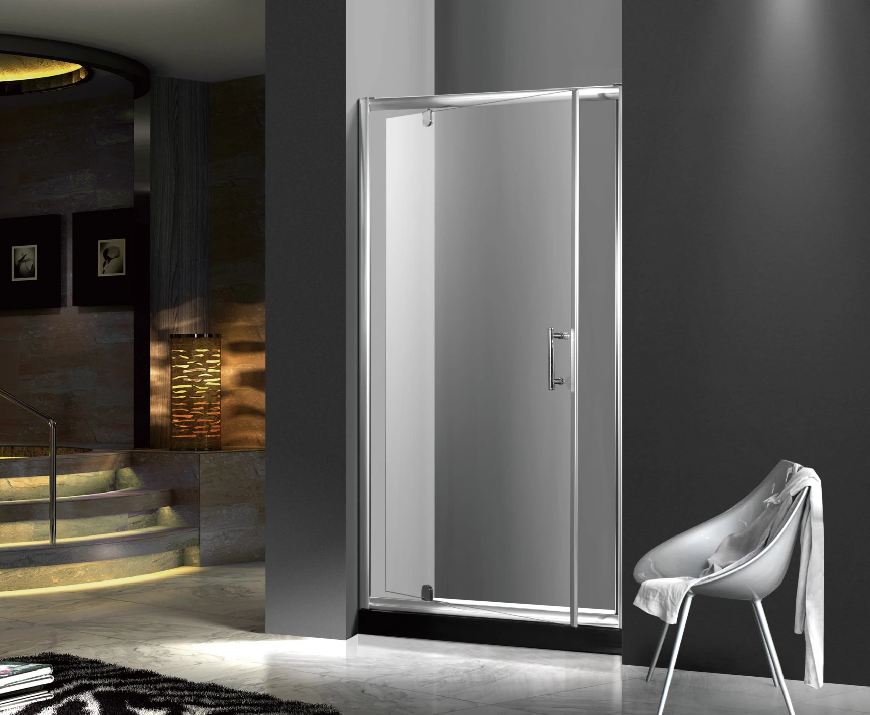 A-409-1 High Gloss Framed Classic Design Pivot Shower Door_副本.jpg