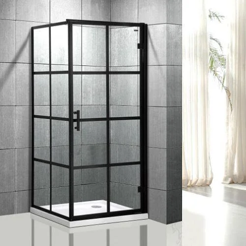 Black Profile Hinged Shower Enclosure