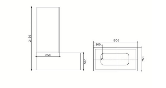 2017 New Modern Design  Acrylic Glass Corner Tub Shower Combo with Cheap Price