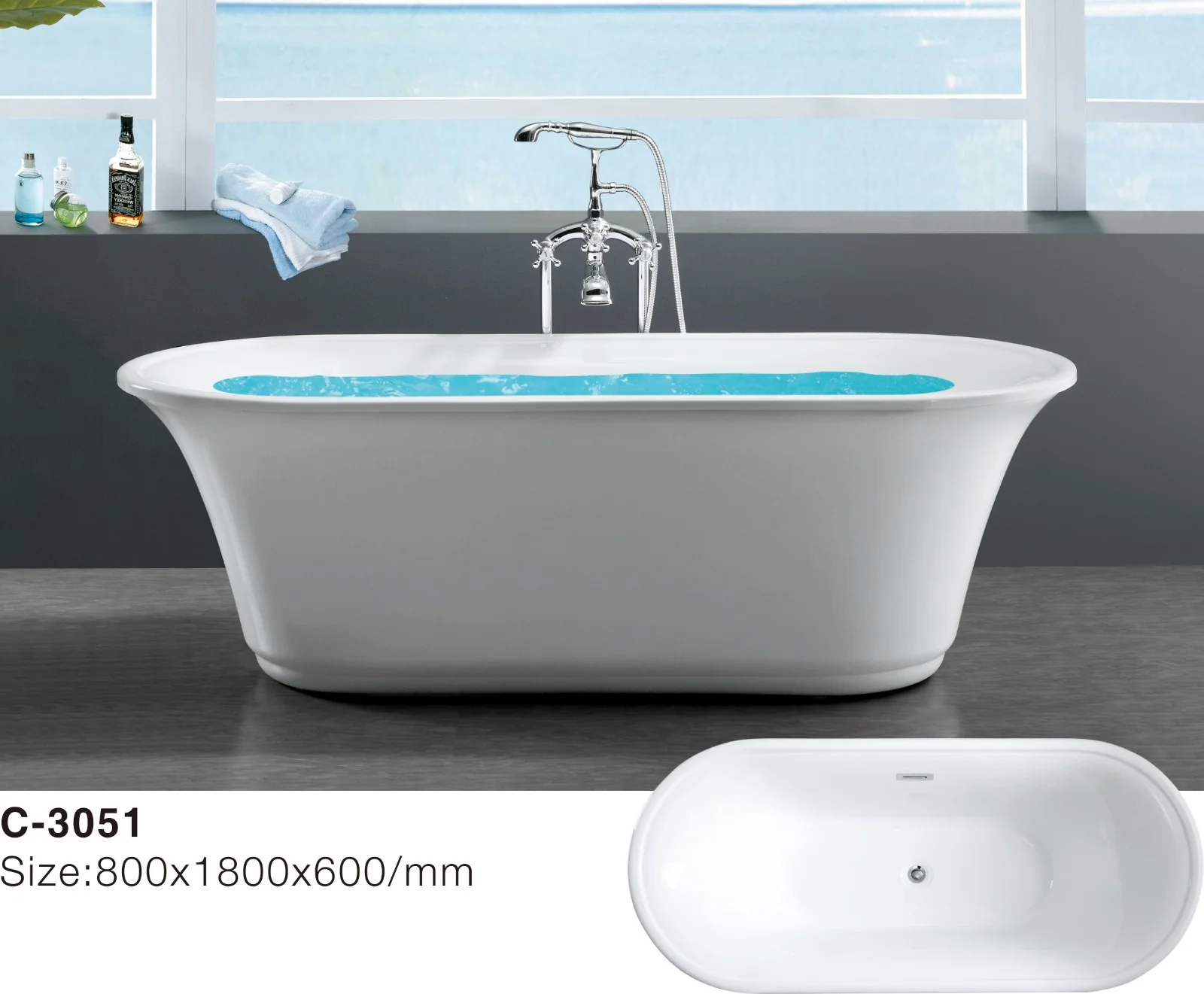 (3) MEC3051--Simple-- Grande vasca ovale freestanding in acrilico dal classico design essenziale.jpg