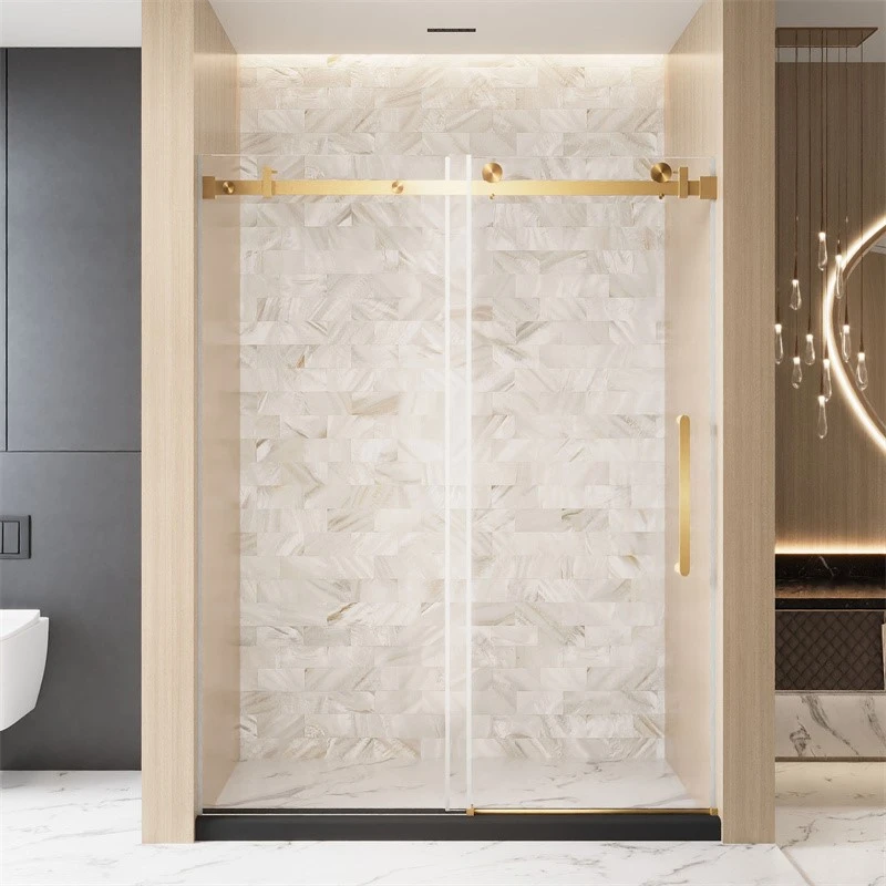 gold shower door