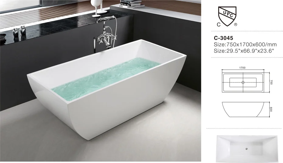 China 67 in freestanding tub China 67 in freestanding tub