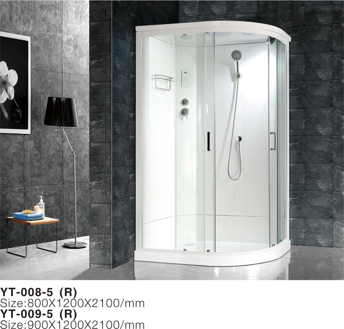 YT-008-5--Corner Installation R- Shape Sliding Glass Shower Cabin Room-1.jpg
