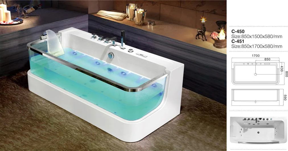 product-750-394 C-450-- Newly Rectangular Glass Window Whirlpool Massage Bath Tub.jpg