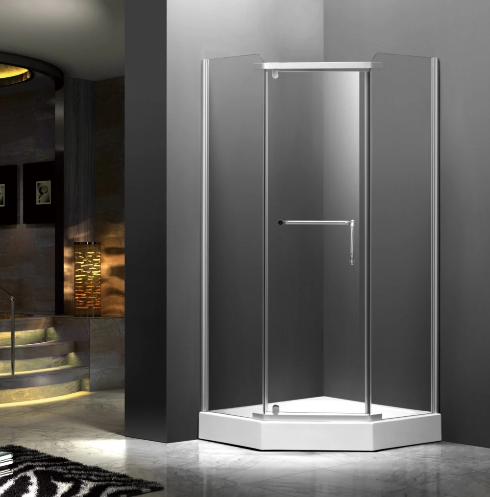 WD-01-Neo Angle Frameless Tempered Glass Shower Enclosure with Pivot Door_副本.jpg