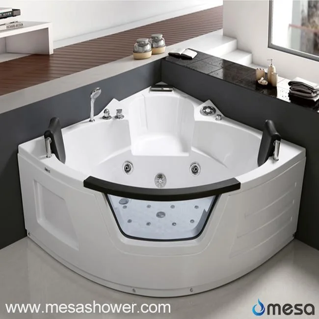 2017 Nieuw: luxe hoekbad voor de badkamer met massagestralen, van ABS en met bubbelbadfunctie, voor twee personen 2, voor een lage prijs