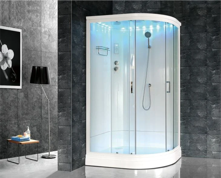 Corner Installation R- Shape Shower Cabin Room