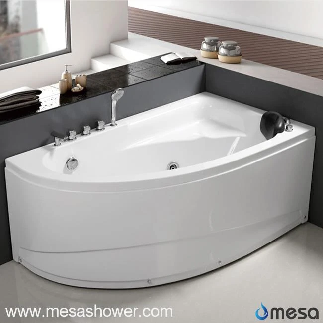 Irregular Shape Modern Design Rectangular ABS Sector Corner Luxury Massage Whirlpool Jetted Hot Sale Tub Bathroom Bathtub with Cheap Price