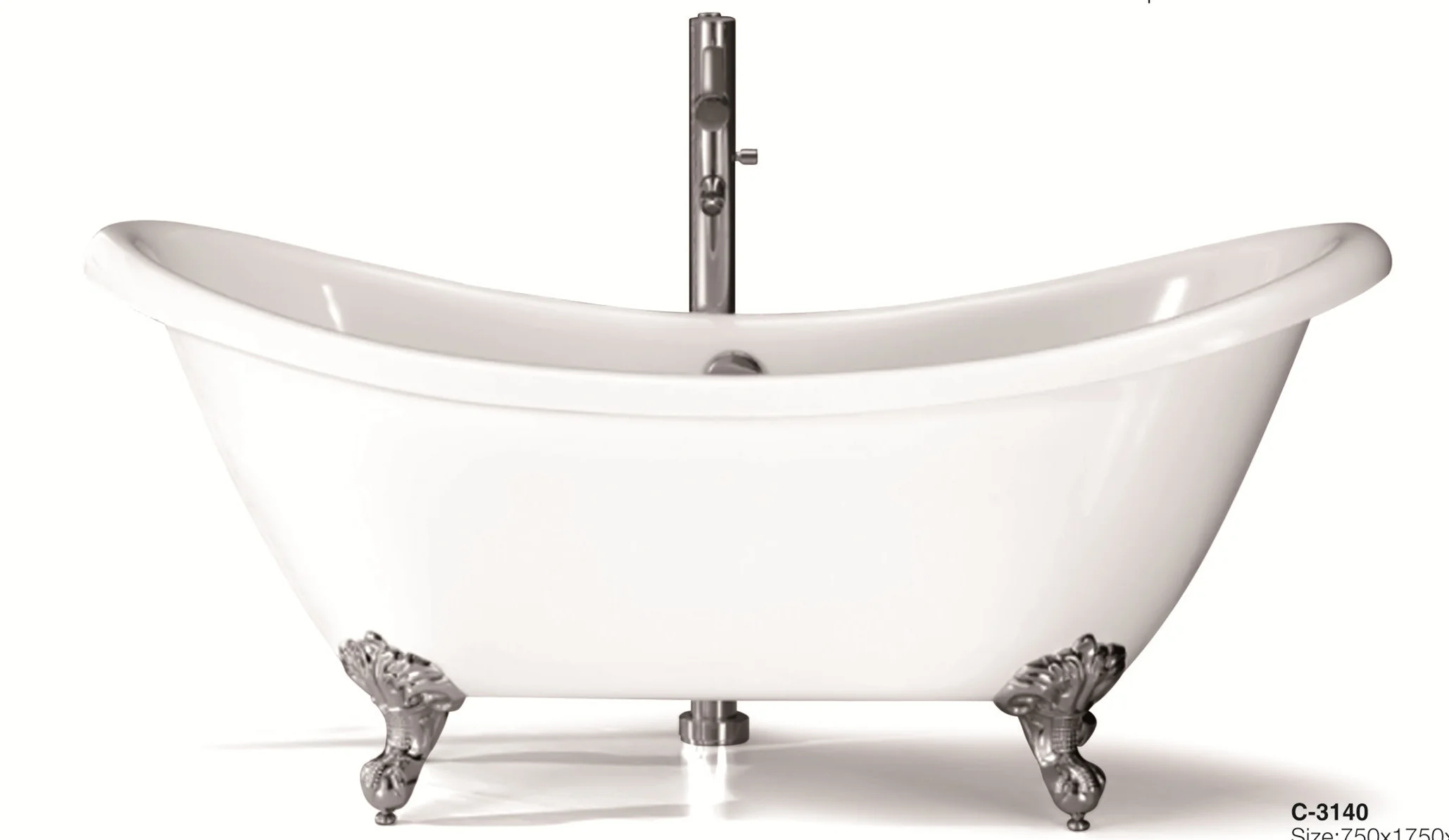 (2) MEC-3140-Wonderful Freestanding Double Ended Slipper Clawfoot Tub with CUPC Certification.jpg