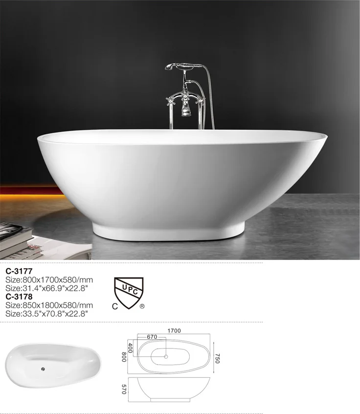 C-3177-New Bồn tắm resin đá solid surface màu trắng đặt độc lập, hoàn thiện bóng.jpg