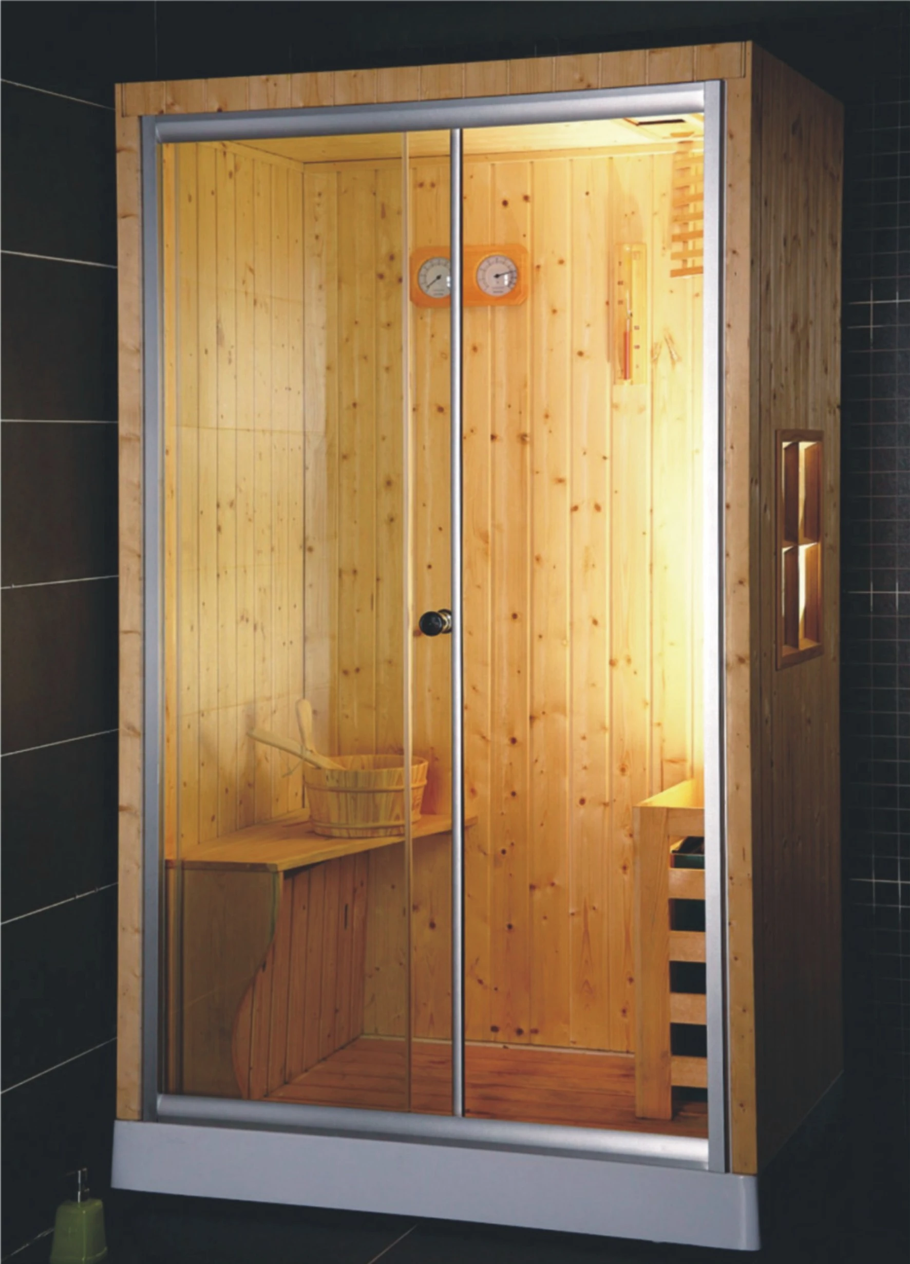 MER-9014--Very Simple Complete Sauna Cabin Room with Glass Door MER-9014.jpg