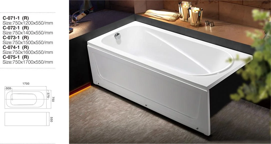 (1)  C-071-1(L) C-072-1(L) C-073-1(L) C-074-1(L) C-075-1(L)--New Simple Corner Rectangular Bathroom Bathtub with Oval interior and one Skirt.jpg