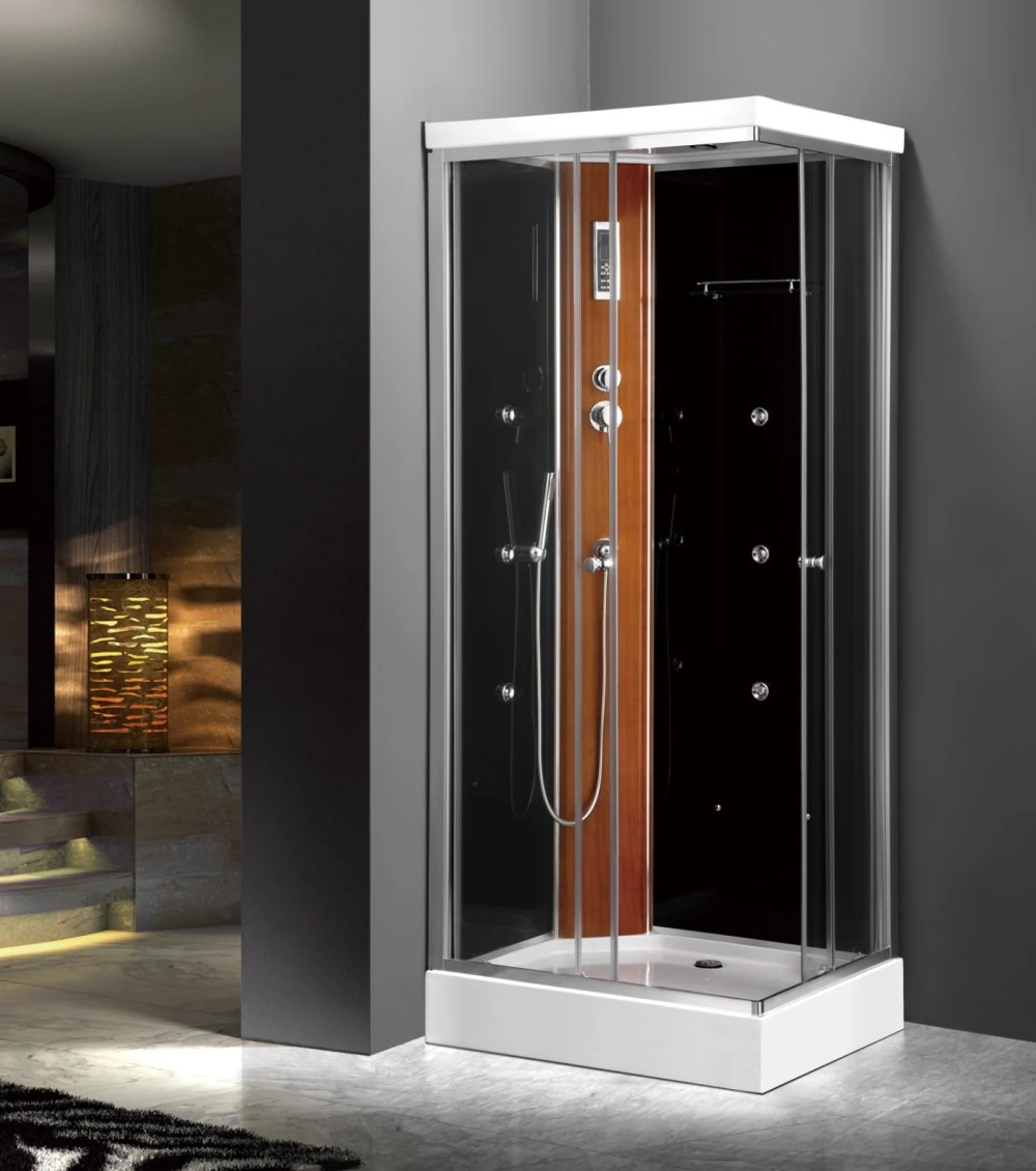 MER-1354-G--Small Simple Shower Cabin Room with Wooden Style Function Panel MER-1354-G_副本.jpg