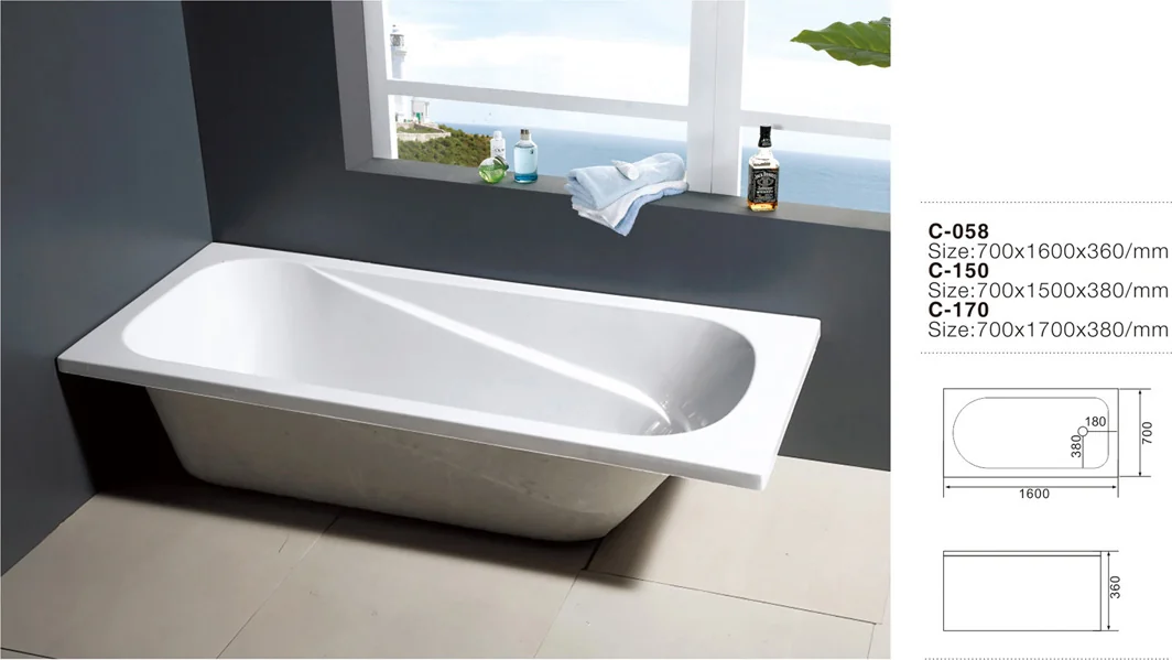 C-058-Alcove حوض استحمام بيضاوي ضحل للنقع من الأكريليك بسطح متين للتركيب المدمج.jpg