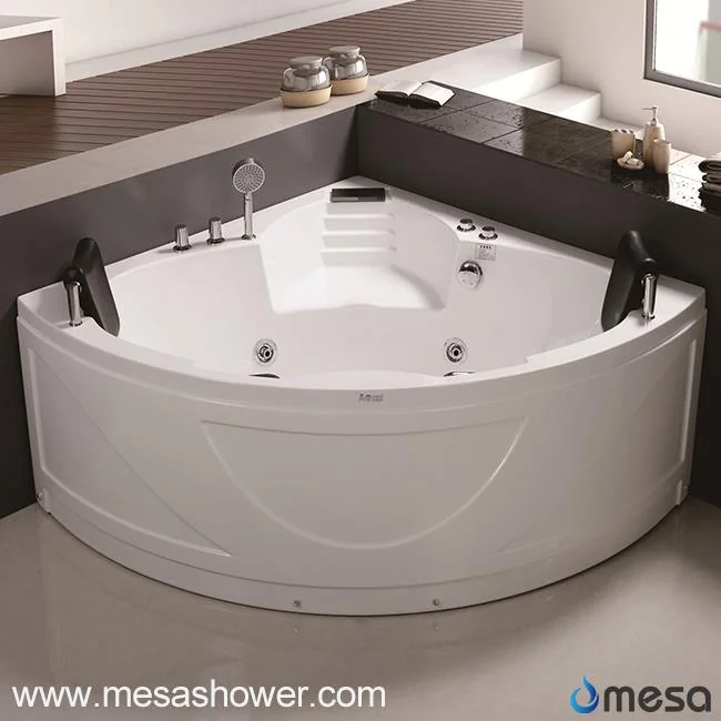 2017 Luxe acrylbad voor de badkamer, kwartrond voor in de hoek, met zitplaats en massagestralen, voor een lage prijs