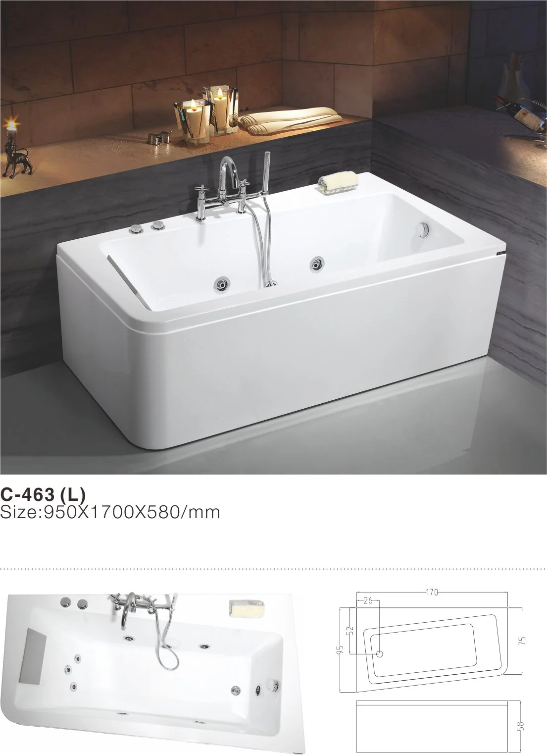 C-463 (L)_2017 New Irregular Acrylic Whirlpool Massage Bath Tub with Separated Inner and Outer-1.jpg