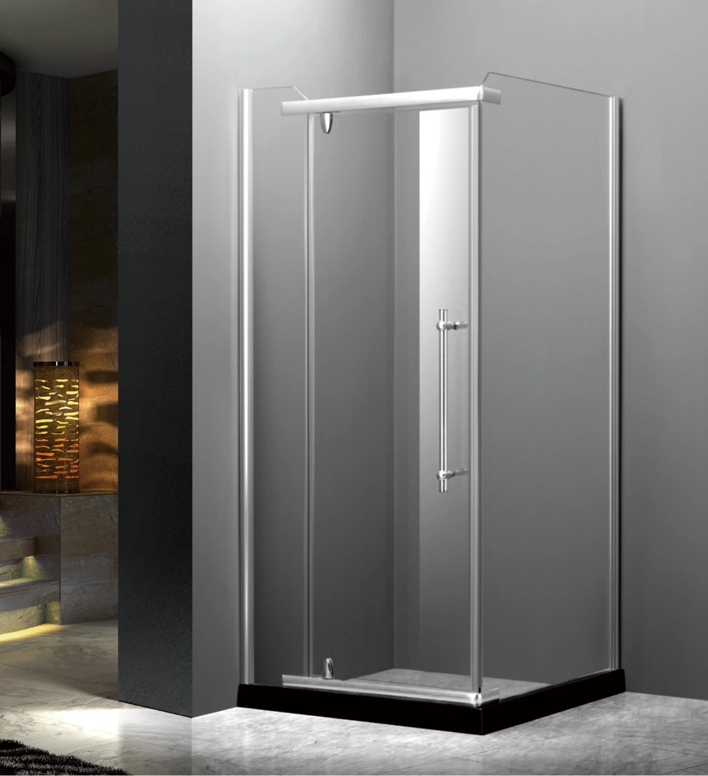 A-85 Less Framed Simple Design Diamond Shape Bathroom Shower Door For Sale_副本.jpg