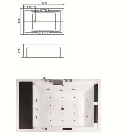 Luxury 2 Two Person Simple Style Acrylic Whirlpool Jetted Massage Drop In Cheap Price Hot Sale Bathroom Tub Luxury 2 Two Person Simple Style Acrylic Whirlpool Jetted Massage Drop In Cheap Price Hot Sale Bathroom Tub