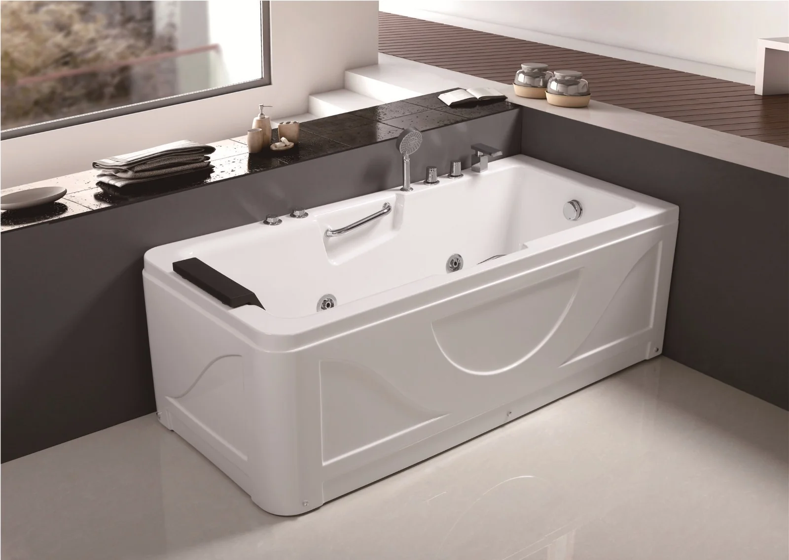 product-746-530 C-419-C-3082 (L) Luxury Acrylic Whirlpool Jetted Contemporary Simple Style Corner Cheap Price Bathroom Bathtub for Sale.jpg