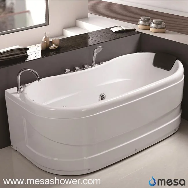 2017 Luxe ovaal ABS-hoekbad voor de badkamer, moderne stijl, met bubbelbadstralen