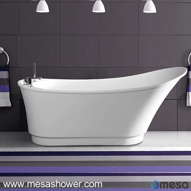 Bathtub na acrylic na malayang nakapuwesto, hindi regular ang hugis-itlog, para sa pagbababad MEC3150