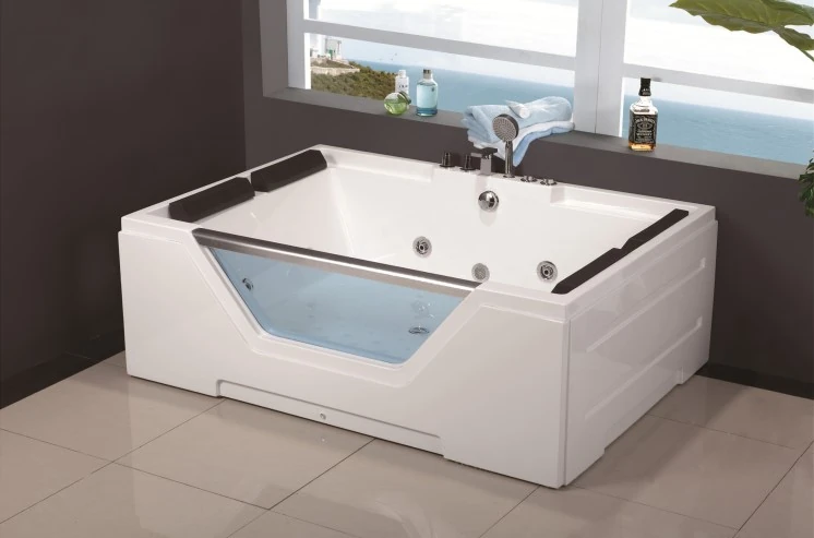 C-436 C-3099 Luxuriöse Acrylbadewanne 2 für zwei Personen im modernen, schlichten Design mit Whirlpool-Düsenmassage_副本.jpg