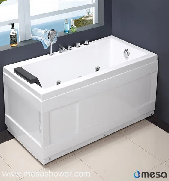 Acrylic Rectangular Hydro Jets Massage Soaking Hot Tub
