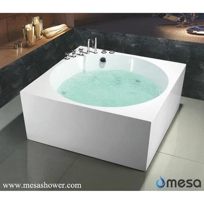 2017 Baignoire en acrylique &agrave; hydromassage &agrave; remous, nouveau design, installation en angle et garantie de 10 ans