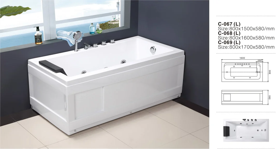 product-700-379 C-067- Acrylic Rectangular Hydro Jets Massage Soaking Hot Tub.jpg