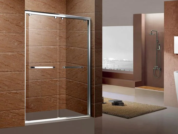 Sliding shower screen na tempered glass