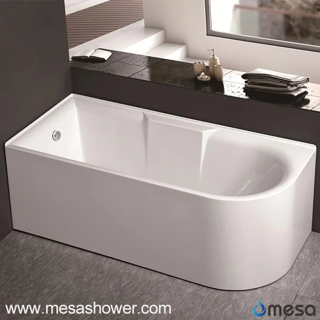 Perfect R-Shape Acrylic Stand Alone Bathtub for Corner Installation