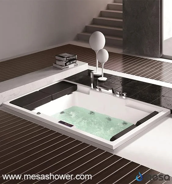 Luxury 2 Two Person Simple Style Acrylic Whirlpool Jetted Massage Drop In Cheap Price Hot Sale Bathroom Tub