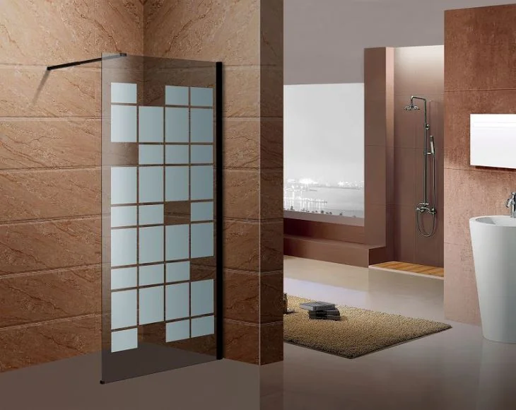Mga tempered-glass na shower door para sa banyo