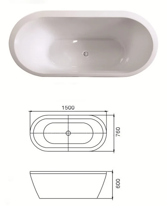 (2) MEC-3061-- Freistehende ovale Acrylbadewanne mit polierter Chromoberfläche für eine Person.jpg